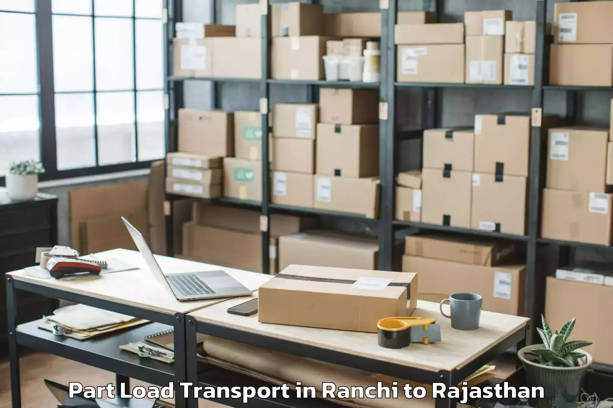 Leading Ranchi to Geetanjali University Udaipur Part Load Transport Provider